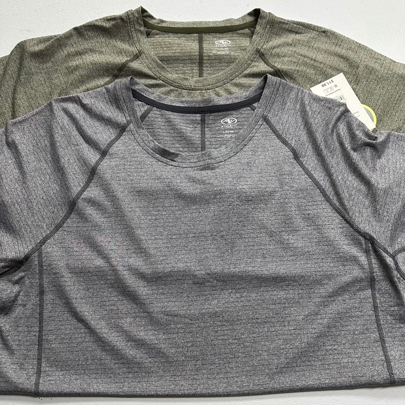Athletic Works T-Shirt Mens L Gray Green Heathered Performance Bundle Excellent gallery