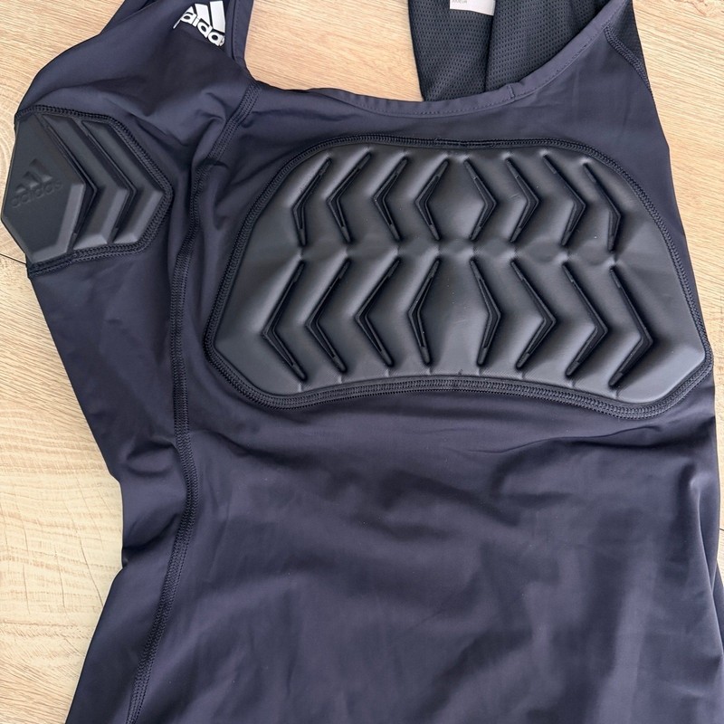 Adidas Techfit Padded Compression Basketball Tank Top Mens LT Black Climalite gallery