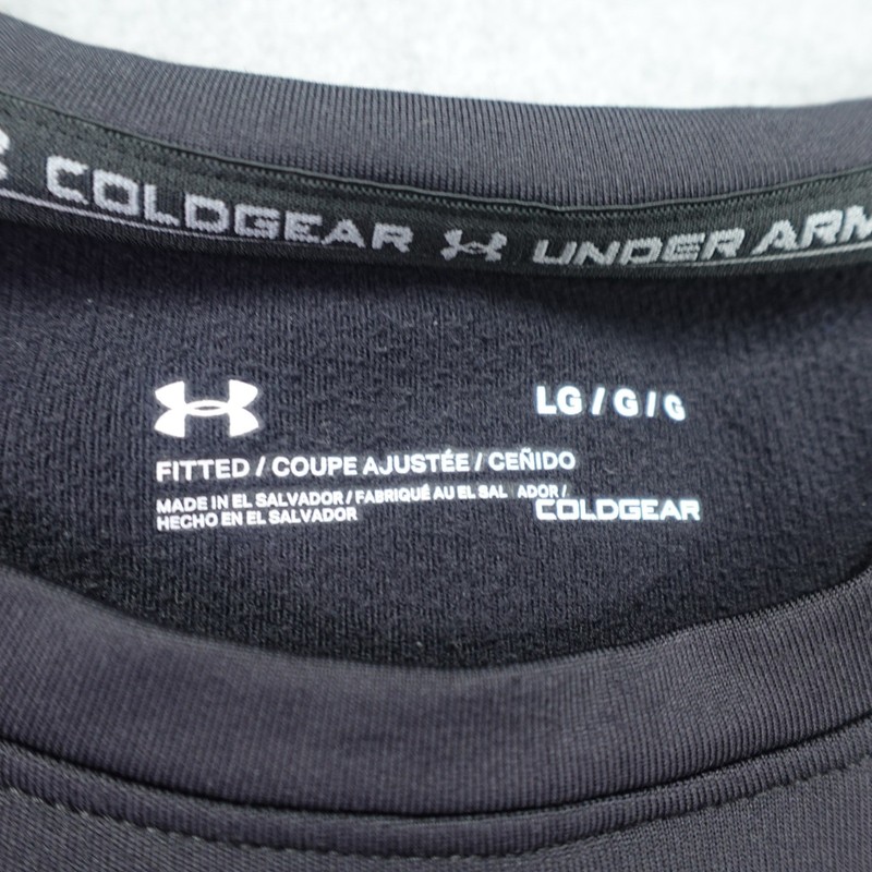 Under Armour Shirt Mens Large Black Fitted Athletic ColdGear Top Base Layer gallery
