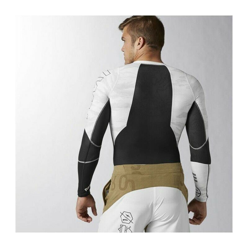 [B87912] Mens Reebok Crossfit Midweight Long Sleeve Compression - Black/White gallery