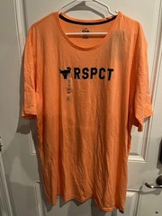 Under Armour Project Rock Respect SS Shirt Orange Men’s Sz 3XLT 4XLT 1386877-896