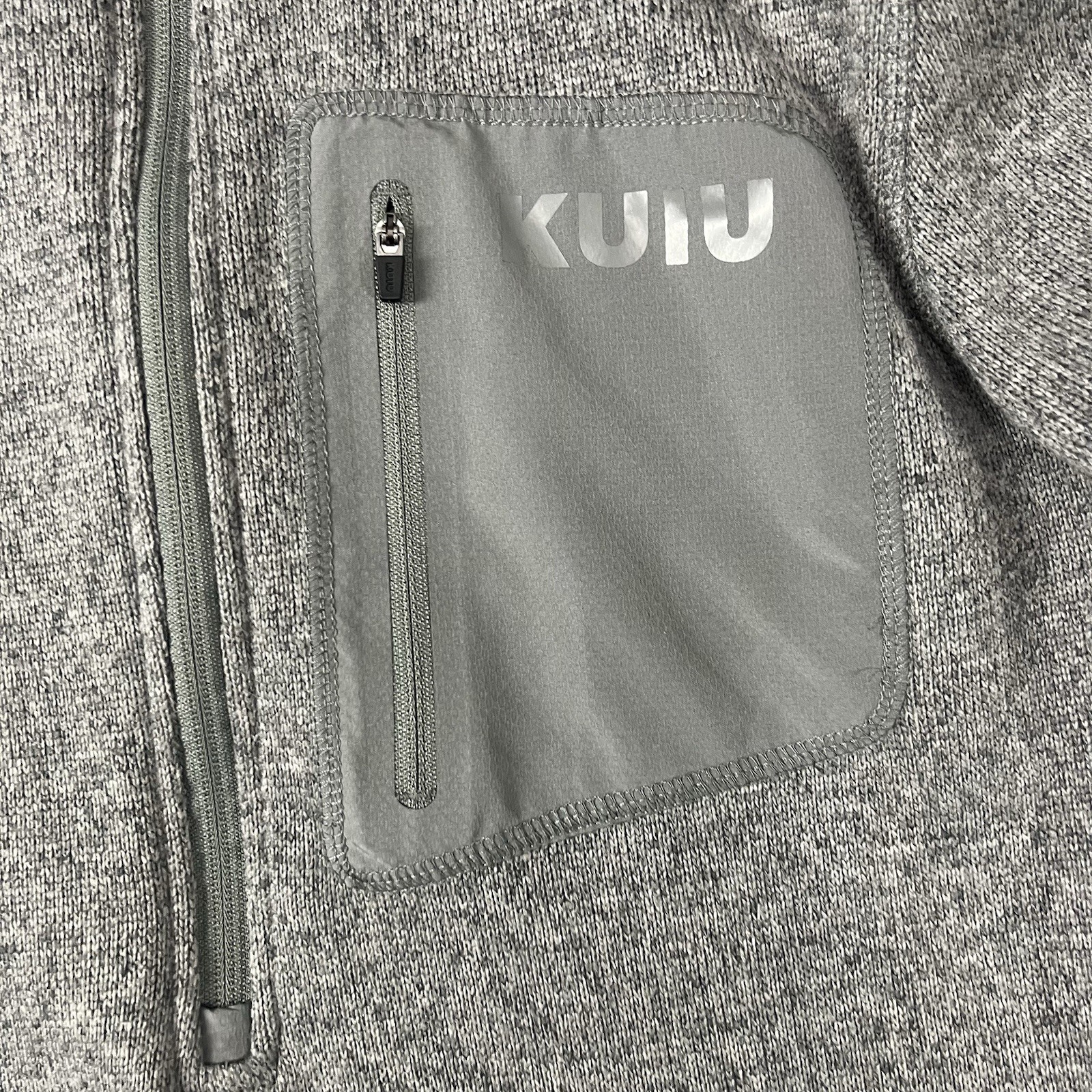 KUIU Sweater Mens XL Gray Base Camp High Loft Sweater Fleece 1/4 Zip Hunting gallery