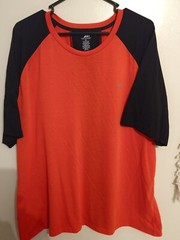 Pro Player Men’s 2XL Orange & Black Undefeated Dry Athletic Short Sleeve Shirt