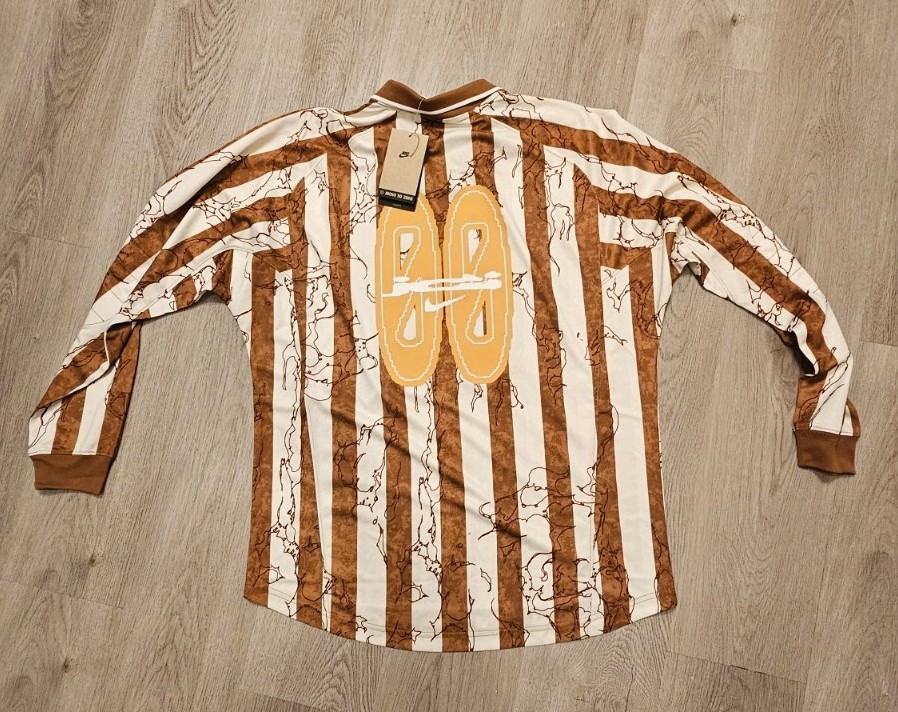 Nike INC Air LS Victory Soccer Jersey Light Brown Striped (IB9007-281) Men Sz M gallery
