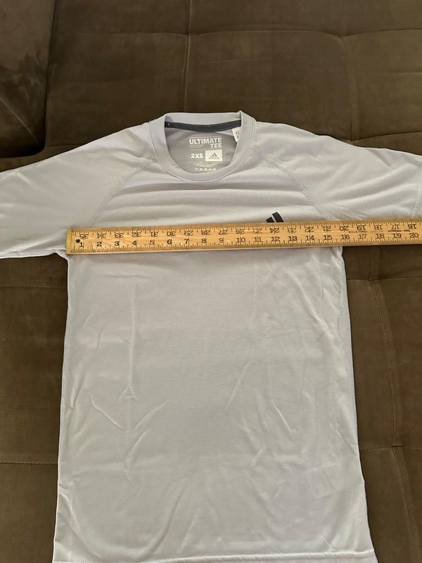 Adidas Ultimate Tee light Gray, Short Sleeve Pullover Crew Neck T SHIRT 2XS gallery