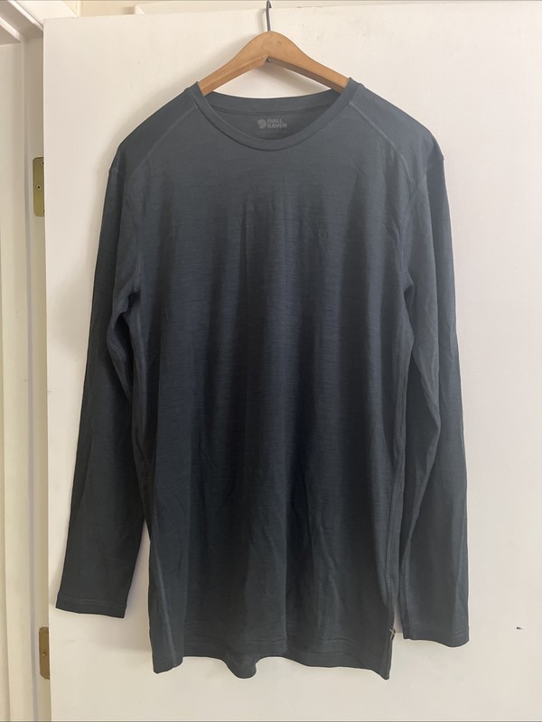 Fjallraven High Coast First Layer L Wool Blend LS Tee Mens Blue Outdoors gallery
