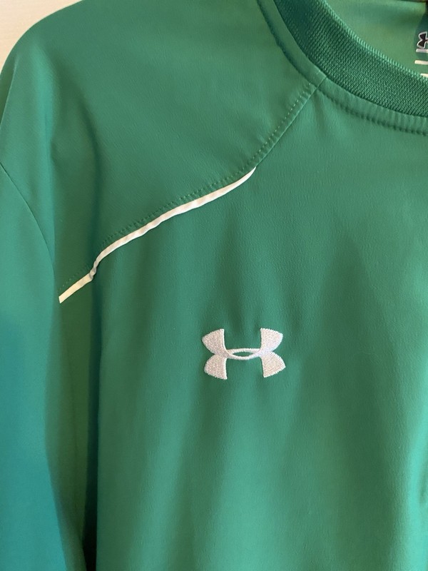 Under Armour Men's XL Green AllSeasonGear 1/4 Zip Mock Neck Loose Pockets gallery