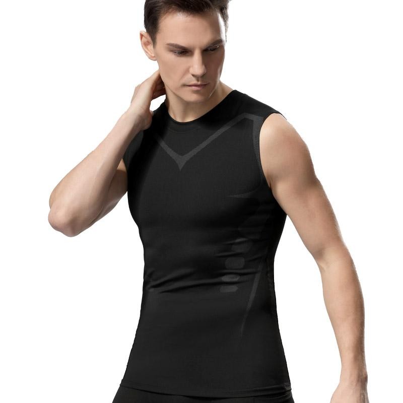 Men Compression Tank Top Sleeveless Workout Gym Shirt Quick Dry Fitness Vest gallery