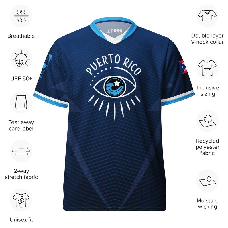 Blue Team Puerto Rico Roberto Clemente #21 PR Flag Recycled Unisex PopFelix Desi gallery
