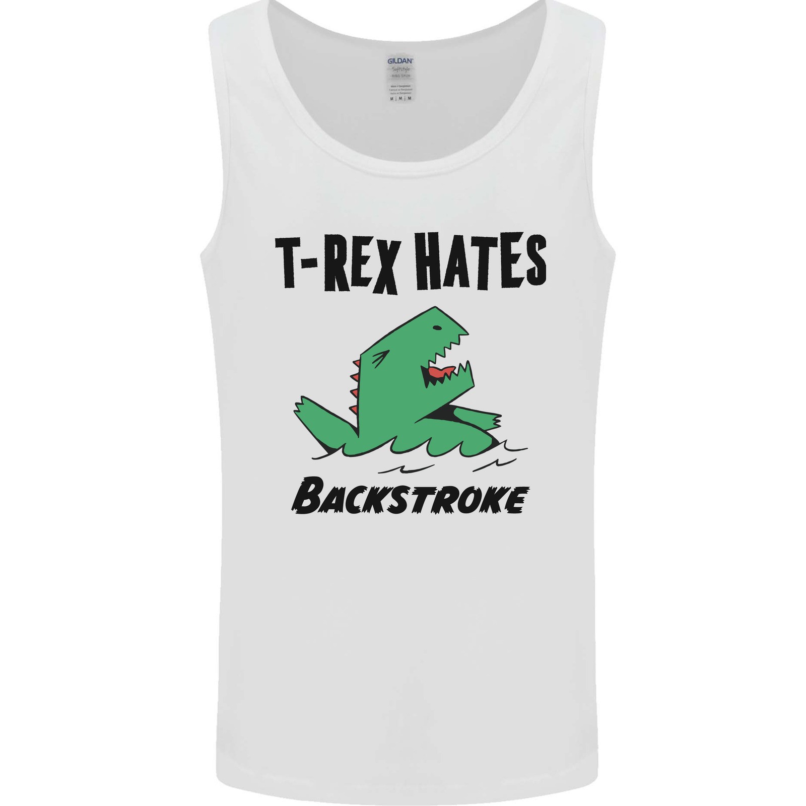T-Rex Hates Backstroke Funny Swimming Swim Mens Vest Tank Top gallery