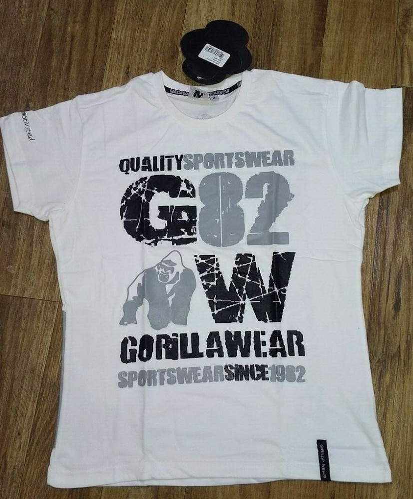 Gorilla Wear Gym T Shirt Bodybuilding Top Workout Cotton M BRAND NEW 82 TEE