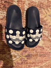 Adidas Adilette Trefoil Polka Dot Slides Navy Blue