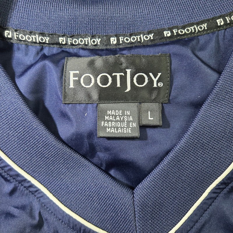 FootJoy V-Neck Short Sleeve Pullover Windshirt in Navy Men's Size Large gallery