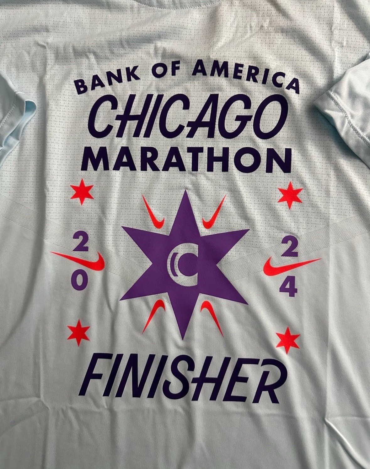 Nike Chicago Marathon Finisher Running T-shirt Mens MEDIUM M Blue 2024 NWT gallery