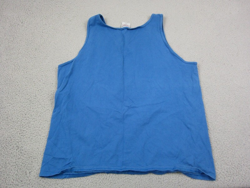 Vintage Pluma Shirt Mens 2XL XXL Blue Tank Heavy Cotton Made in USA Cotton gallery