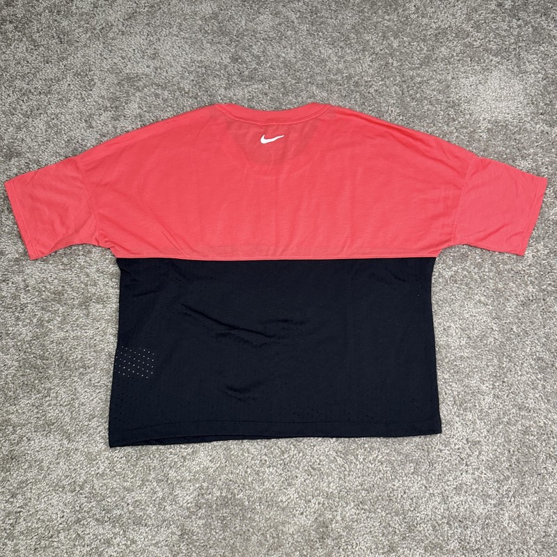 Nike Shirt Mens M Pink Dri-FIT Jersey Running Just Do It Colorblock Tagless gallery