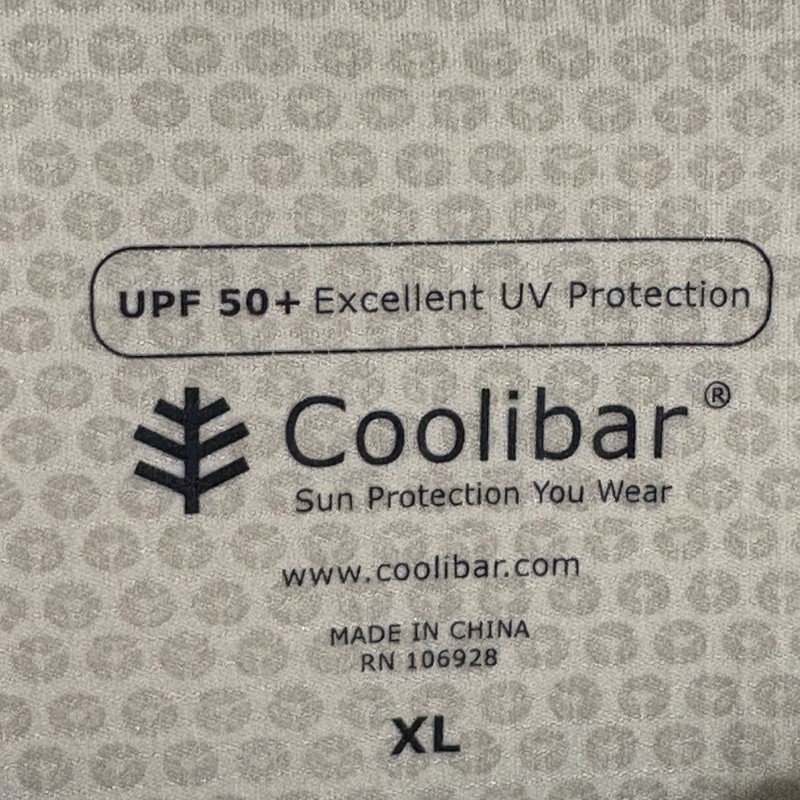 Coolibar Mock Neck Quarter Zip UV Protection UPF 50 Swim Golf Hike White Mens XL gallery