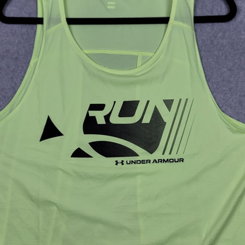 Under Armour CoolSwitch Singlet Men’s Size XL Yellow Moonlight Running Gym Tank gallery
