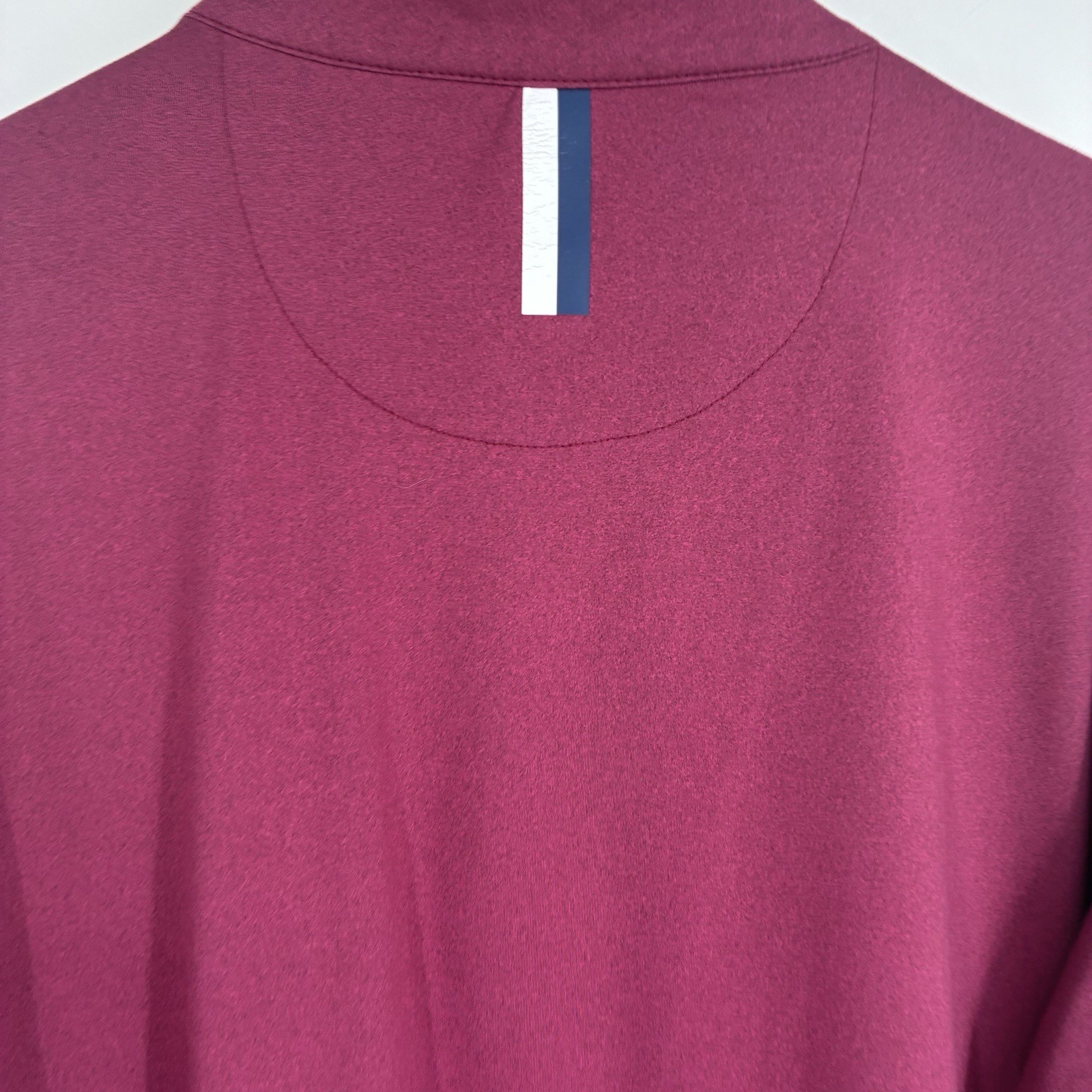 Rhoback Mens Large Performance Quarter Zip Pullover Maroon Berry Burgundy Nylon gallery
