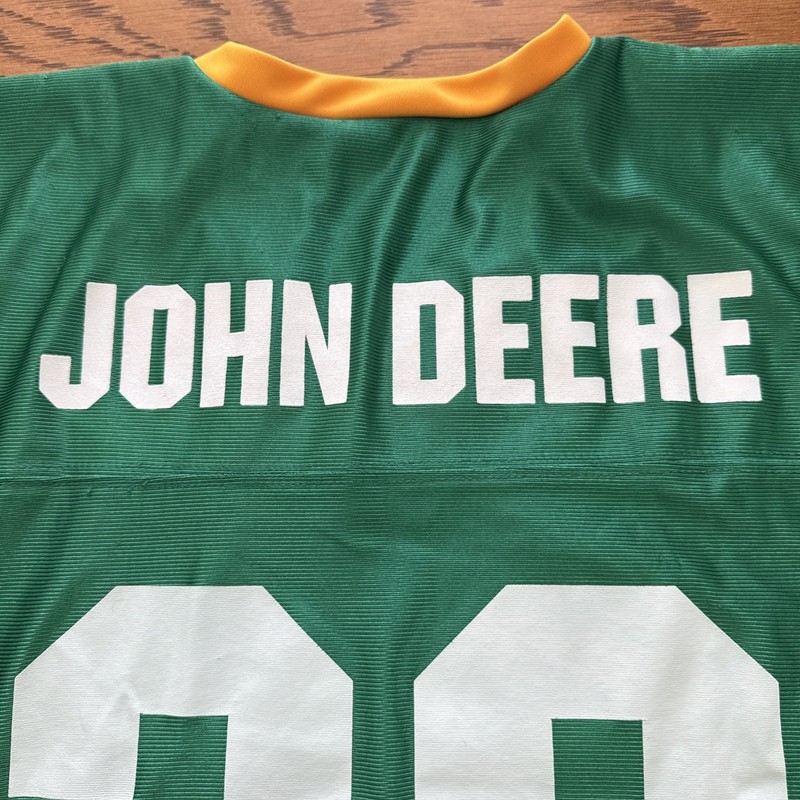VTG John Deere Men’s 2XL Green Football Jersey Made in USA XXL gallery