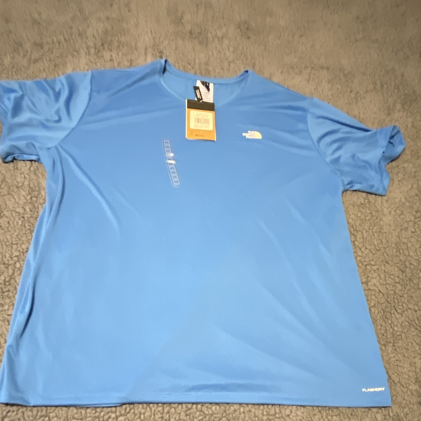 The North Face FlashDry Moisture Wicking Blue Logo Crewneck T-Shirt Men’s XL gallery
