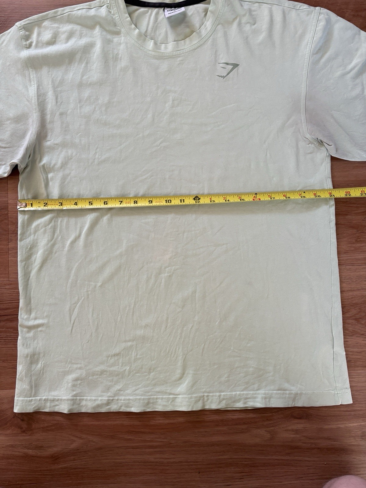 Gymshark Men's Medium Light Green Short Sleeve Spellout Logo Fitness T-Shirt Tee gallery