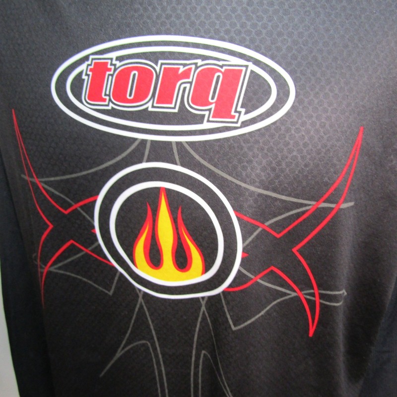 torq OCTANE Men's Large Black Long Sleeve Activewear Top Jersey Padded Elbows gallery