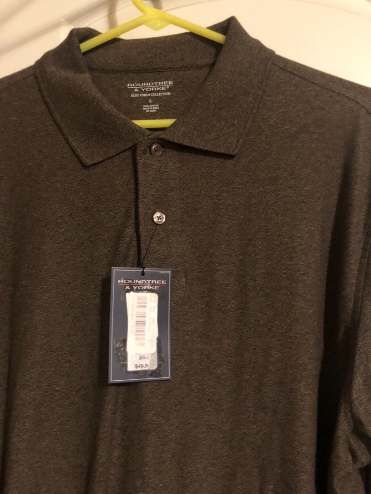 NWT ROUNDTREE & YORKE MEN'S L/S TOP SIZE LARGE gallery
