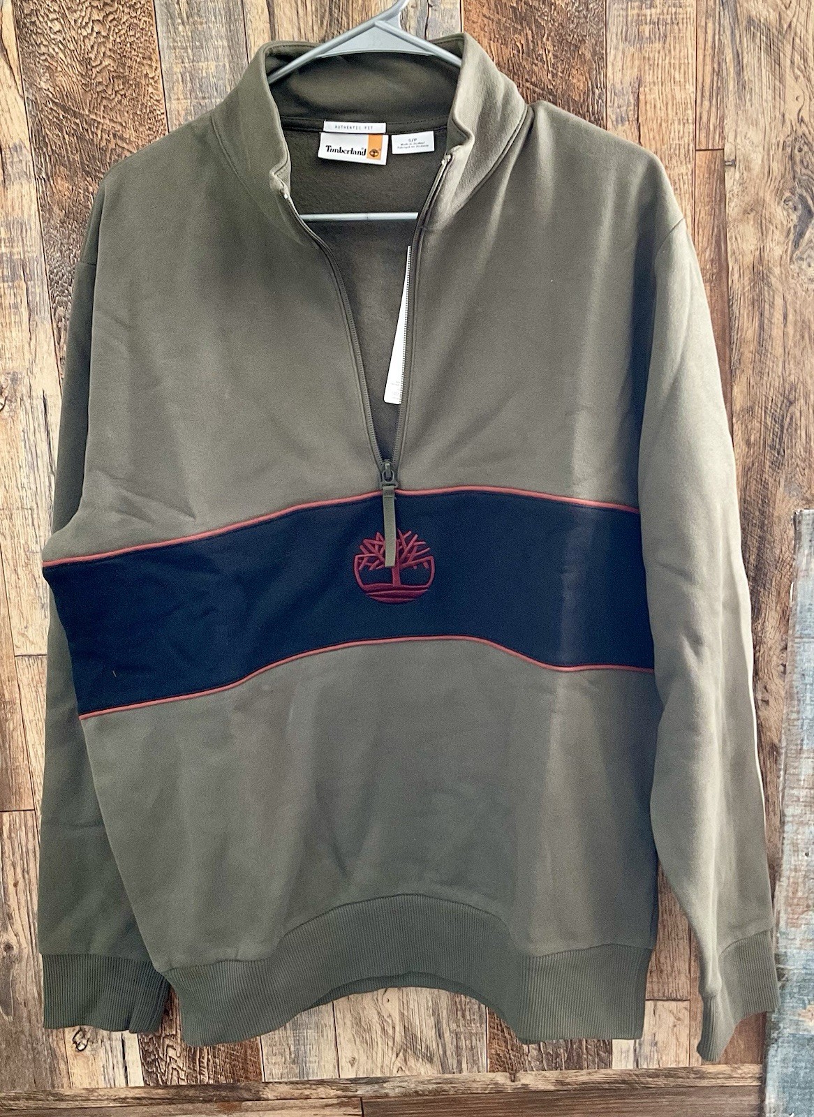 Timberlands Men’s 1/4 Zip Long Sleeve Pullover Size Small NEW gallery