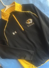 Under Armour MIZZOU TIGERS Men’s Waffle Knit 1/4 zip Athletic/Run Shirt Missouri