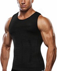 Men’s Body Shaper Slimming T-Shirt Compression Vest Elastic Shapewear Tank Tops
