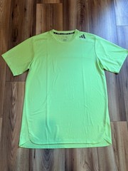 Adidas Training T-shirt Neon Yellow Running Men’s Large Slim Fit