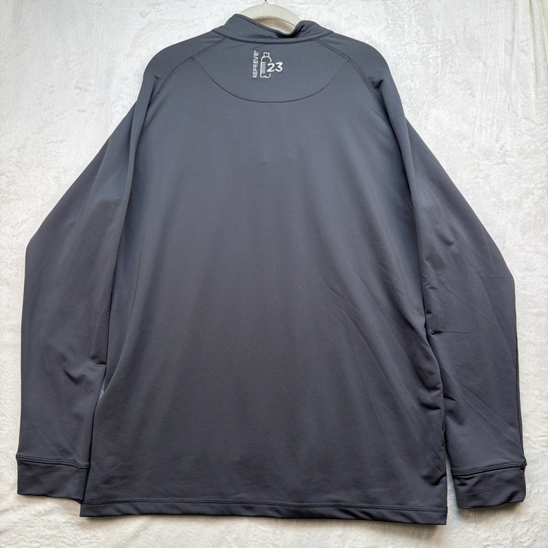 Swannies Golf 1/4 Zip Pullover Gray Performance Athletic Layer Mens Large gallery