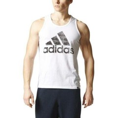 NWT Adidas Men’s BOS Badge of Sport Classic Tank Top White/Black BR3929