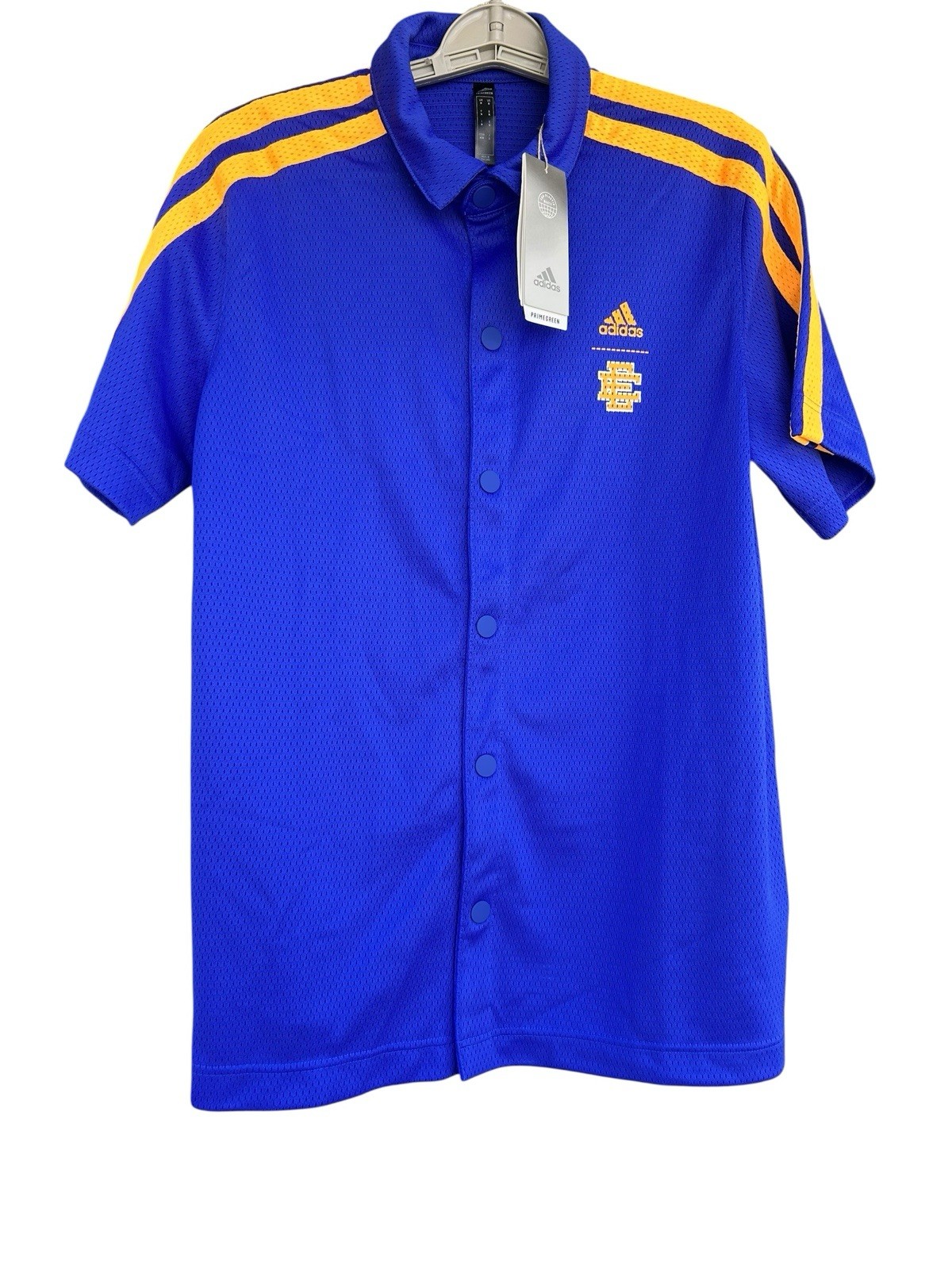 NWT Adidas X Eric Emanuel Men’s Medium Hoops Summer Essentials Snap Shooter Tee gallery