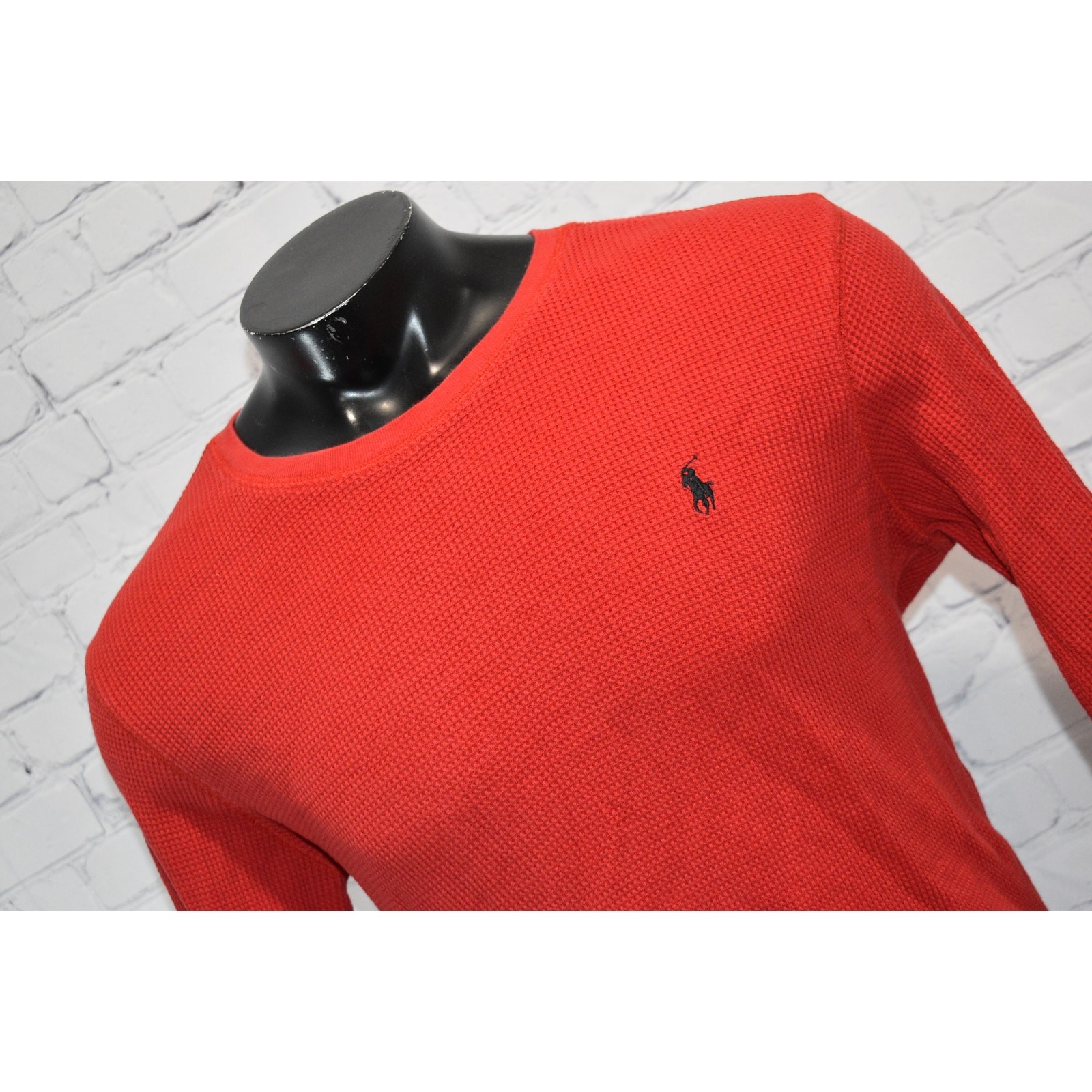 Polo Ralph Lauren Waffle Thermal Shirt Cotton Mens Size Large Red Long Sleeve gallery