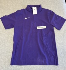 Nike Dri-Fit Coach’s Short Sleeve Hooded 1/4 Zip Jacket Purple Men’s Sz S BNWT