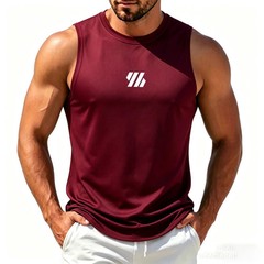 Men’s Casual Fitness Tank Top Sportswear Sleeveless Shirt Male Mesh