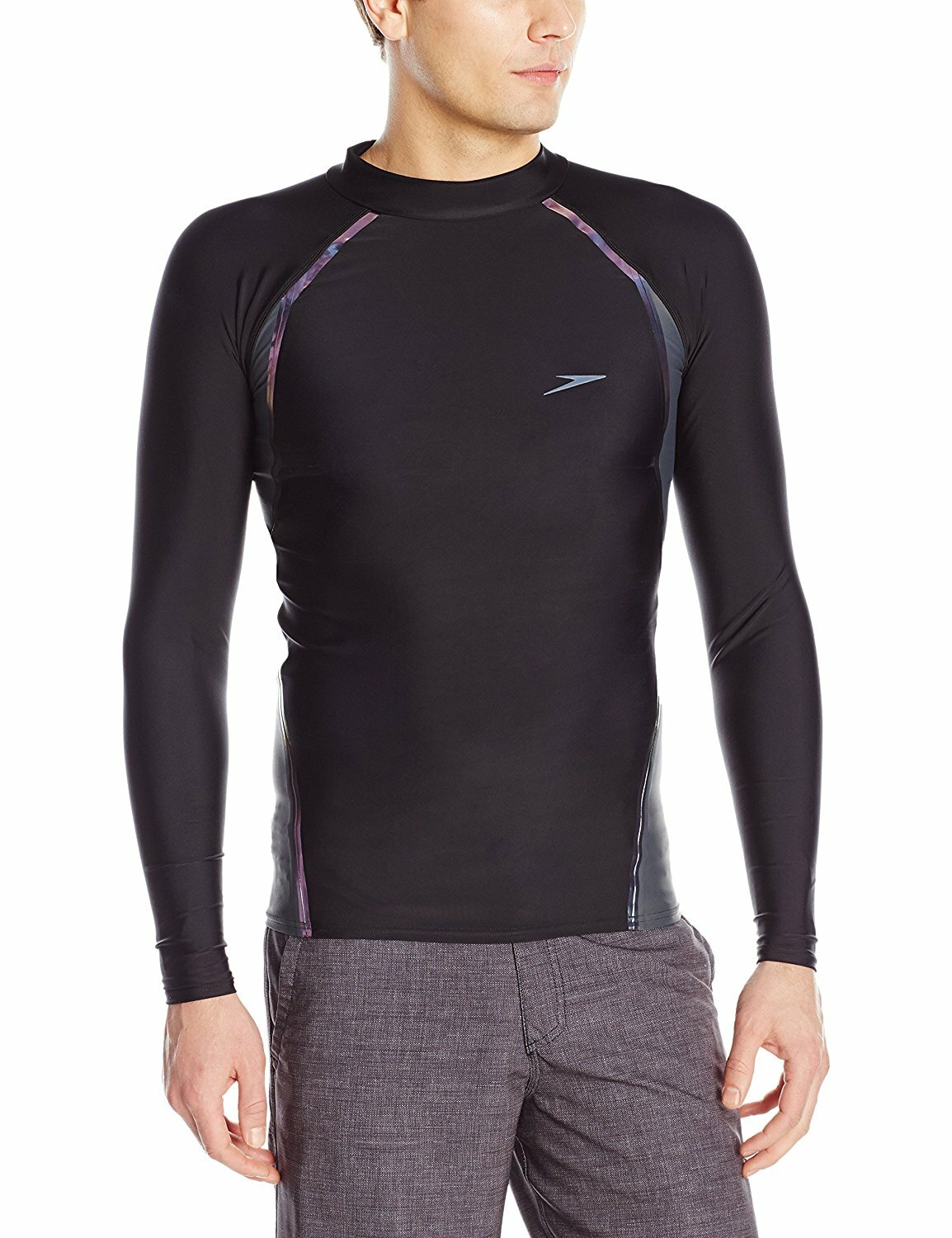 Speedo Fit Training Compression Shirt Lazer fit Long Sleeve Swim Rashguard XL gallery
