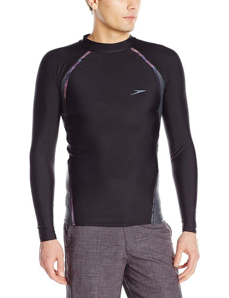 Speedo Fit Training Compression Shirt Lazer fit Long Sleeve Swim Rashguard XL
