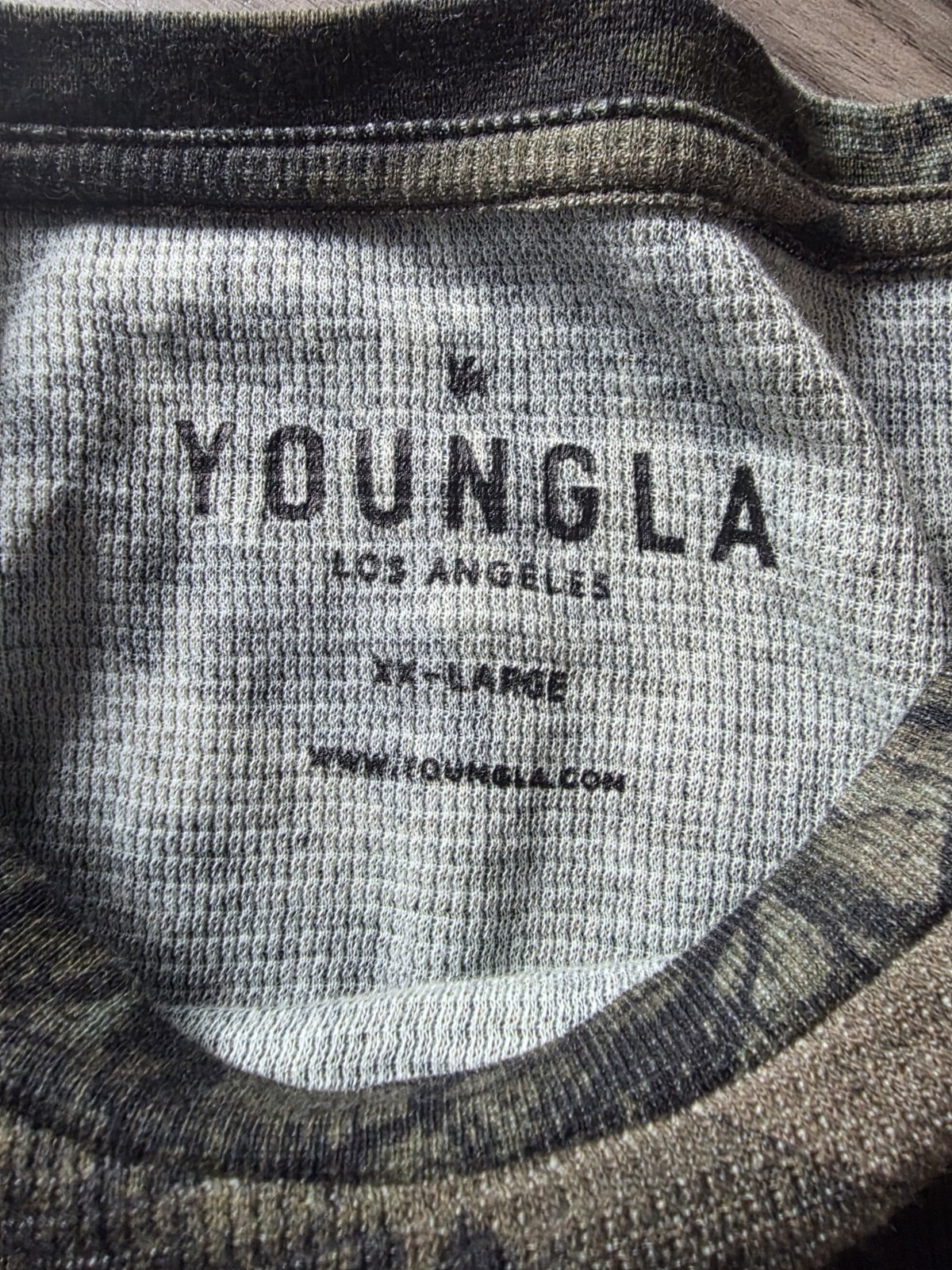 YoungLA 8047 Gold's Gym Thermal Longsleeve Dark Tree Camo Size XXL gallery