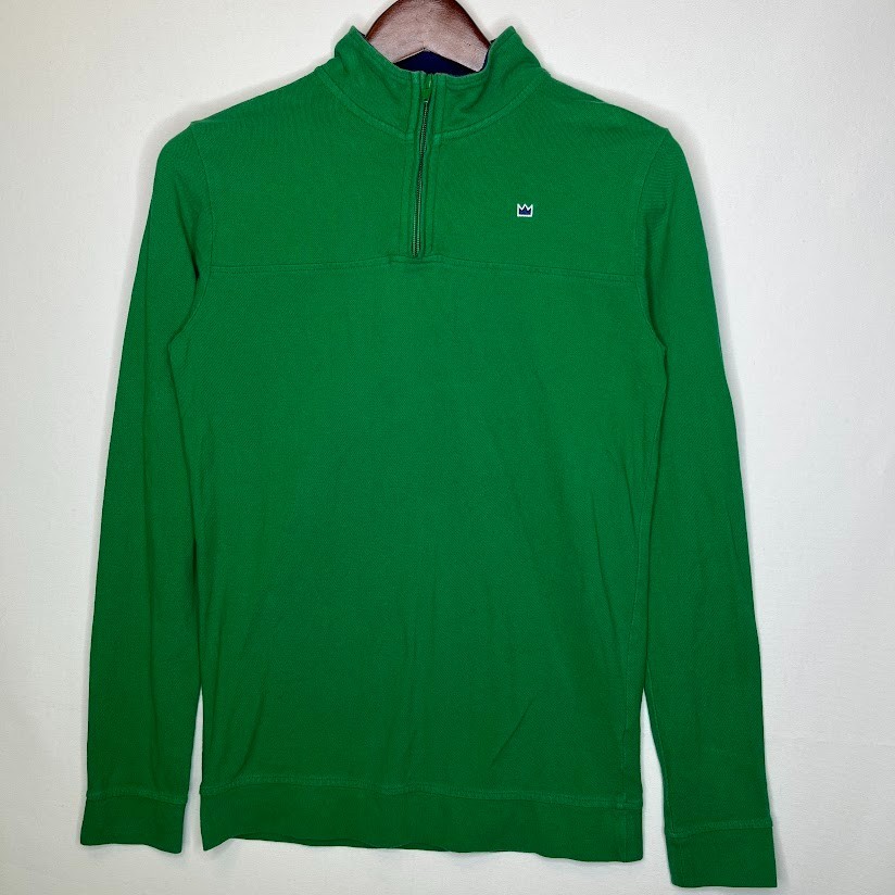 Crown & Ivy Green Quarter Zip Pullover Long Sleeve Men’s Size L
