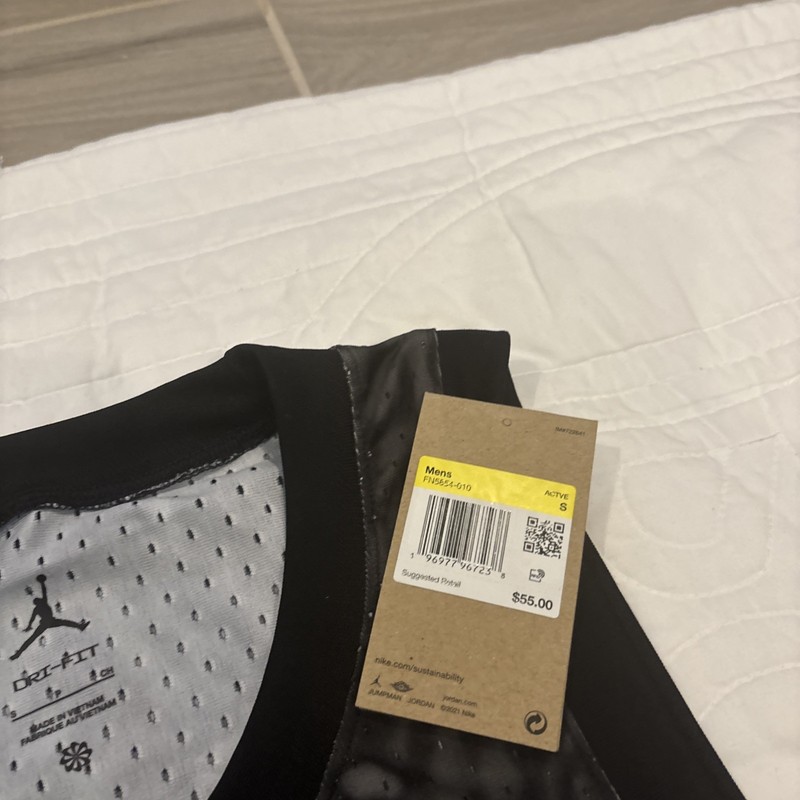 Nike Jordan Small Sport Dri-FIT Mesh Jersey Jumpman Black FN5854-010 NWT $55 gallery