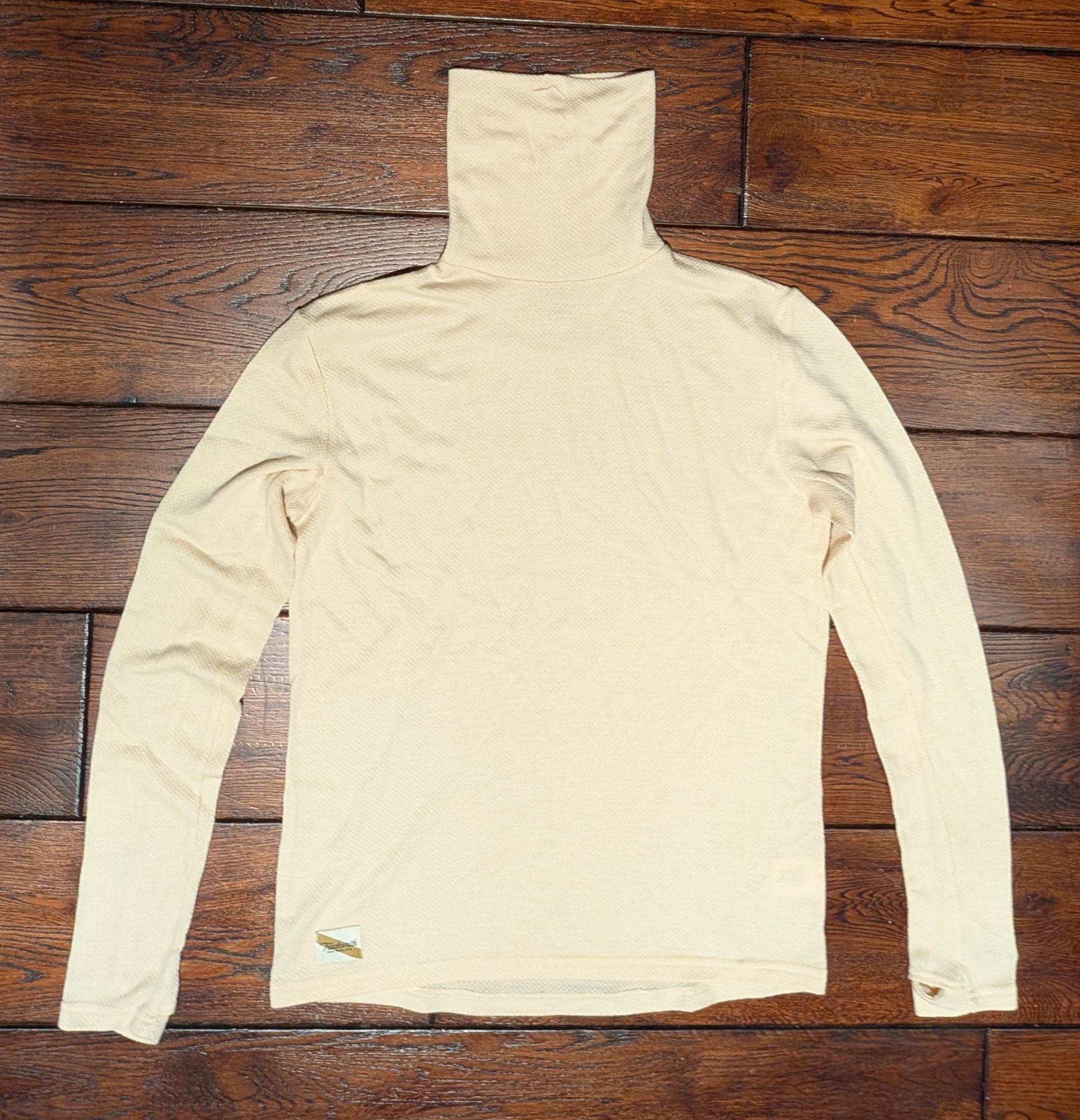Tracksmith Men's Fells Merino Wool Blend L/S Shirt Waffle Knit Turtleneck Size S gallery
