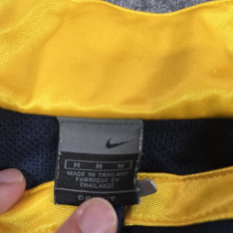 Nike Dri-FIT Pullover Shirt Mens Medium Blue Yellow Quarter Zip Basketball Y2K gallery