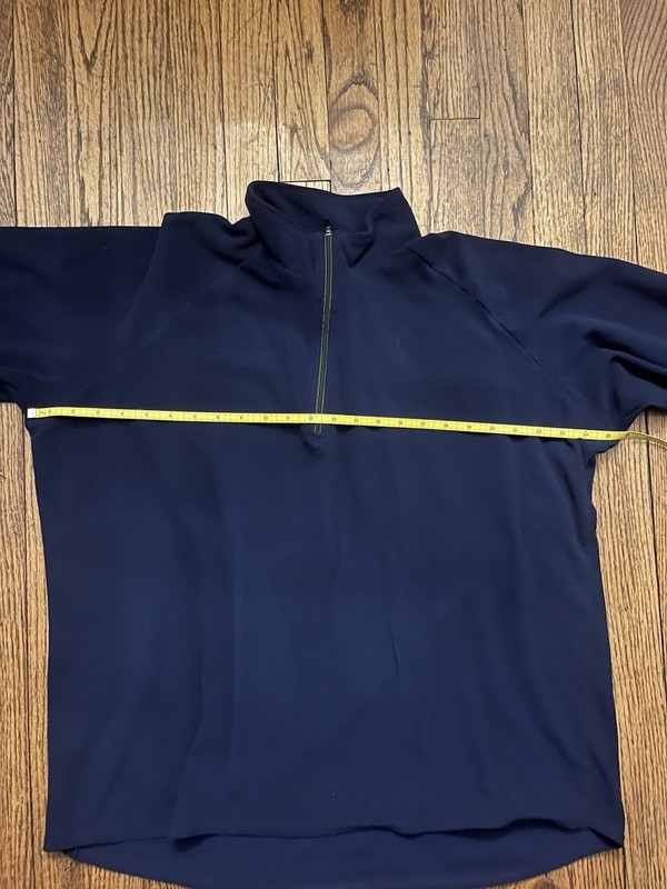 Brooks Running Navy Blue Micro Tech Fleece 1/4 Zip Athletic Pullover VGUC gallery