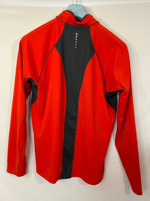 The North Face Red Thumbhole Performance 1/4 Chest Zipper Mens Stretch Sz M gallery