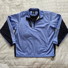 Zero Restriction Tour Series 1/4 Zip Golf Performance Jacket Mens Large Blue EUC