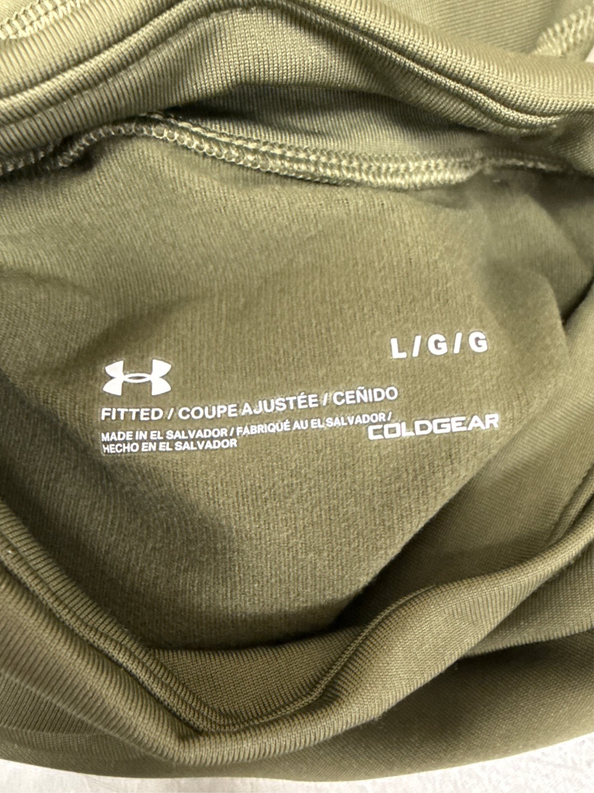 Under Armour ColdGear Fitted Long-Sleeve Mock for Men - Marine OD Green/Black 1 gallery