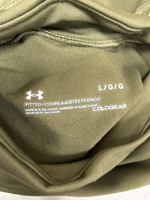 Under Armour ColdGear Fitted Long-Sleeve Mock for Men - Marine OD Green/Black 1 gallery